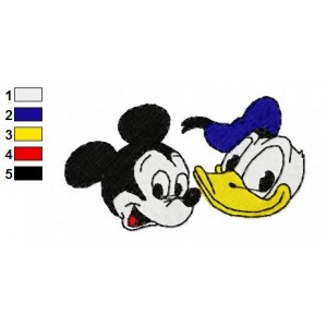 Donald and Mickey Disney Embroidery Design